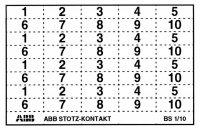 Система маркировки с цифрами 121–160 лист 40 наклеек ABB BS 121/160