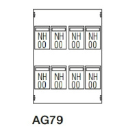 Пластрон 600x500мм с проемом под 8 разъединителей NH00 ABB