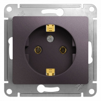 Розетка с заземлением 16A 250В механизм Systeme Electric Glossa Сиреневый туман