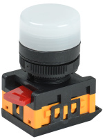 Лампа AL-22TE сигнальная d22мм белый неон/240В цилиндр IEK