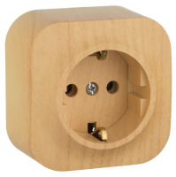 Розетка с заземлением IP20 Legrand Quteo Сосна