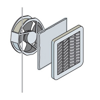 Вентилятор фильтрующий 29W 115V, 50дБ, 250x250мм, IP54 ABB