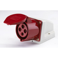 Розетка стационарная 124 3P+PE 32A 380В IP44 РС-102 DEKraft