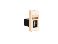 USB 2.0 розетка модульная, тип А-А, "Avanti", "Ванильная дымка", 1 модуль DKC