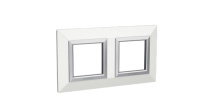Рамка из металла, "Avanti", белая, 4 модуля DKC