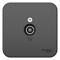 Розетка TV накладного монтажа с изолирующей пластиной Systeme Electric Blanca Антрацит