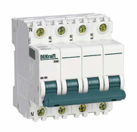 Автоматический выключатель 3P+N 25А х-ка D 4,5кА DEKraft ВА-101