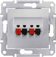 Аудиорозетка 2-я Schneider Electric Sedna Алюминий
