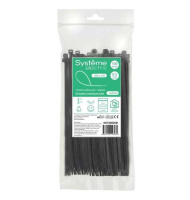 Systeme Electric Стяжка кабельная нейлоновая 200х3.6 Чёрная (100шт) в пакете с замком ЗИП-ЛОК