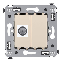 Розетка TV оконечная в стену, "Avanti", "Ванильная дымка" DKC