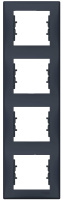 Рамка 4-постовая вертикальная Schneider Electric Sedna Графит