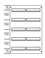 Пластрон глухой DIN150мм 750x500мм, 5рядов ABB