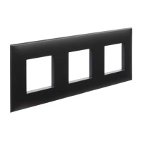 Рамка 3 поста DKC Avanti Черный матовый