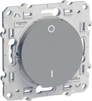 Выключатель 2-полюсный 16A (схема 2) Schneider Electric Odace Алюминий