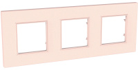 Рамка 3-постовая Schneider Electric Unica Quadro Pearl Розовый жемчуг