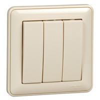W59 3-клавишный Выключатель, 10АХ, в сборе, слоновая кость Schneider Electric