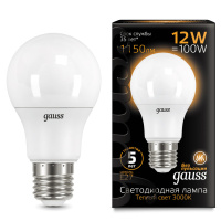 Лампа светодиодная Е27 150-265В 12Вт 3000К Gauss Лампа светодиодная Е27 150-265В 12Вт 3000К Gauss