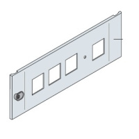 Панель ячейки фронтальная с 4 окнами 72х72мм для установки измерительных приборов 200х800мм ABB IS2