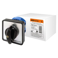 Переключатель кулачковый (1-2 / самовозврат, без перемычки) 1P, 10A, 230/400V, IP40/IP20 / белый/черный TDM КПУ11-10/204