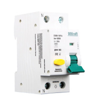 АВДТ 1Р+N 25А 30мА тип A х-ка С диф-103 6кА DEKraft