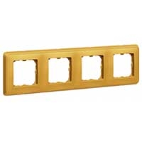 Рамка 4-постовая Legrand Cariva Матовое золото