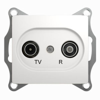 Розетка TV-R оконечная 1dB Schneider Electric Glossa Белый