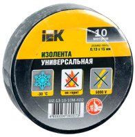 Изолента 0,13х15 мм черная 10 метров IEK