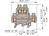 Клемма M4/6.D2.V0 винт 4мм.кв., бежевая ABB