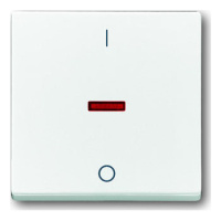 Клавиша для махан. 1-клавишного выключ./переключателя/кнопки с красной линзой с маркировкой "I/O" ABB Solo/Future Davos/Альпийский белый