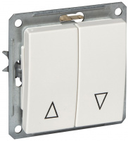 Переключатель 2-клавишный жалюзийный с механической блокировкой (схема 4) 16A Wessen 59 Белый
