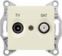 Розетка TV-SAT проходная 4dB Schneider Electric Sedna Бежевый
