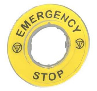 Маркировка "EMERGENCY STOP" Schneider Electric 3D