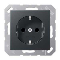 Розетка 2К+З 16А 250В винт. зажимы, антрацит Jung Eco Profi