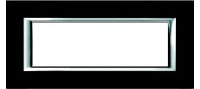 Рамка прямоугольная итальянский стандарт ITA 6 мод Bticino Axolute Черное стекло 