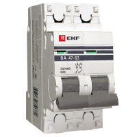 Автоматический выключатель 2P 63A B 4,5kA EKF PROxima ВА 47-63