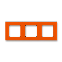 Рамка 3 поста оранжевый / дымчатый чёрный ABB Levit