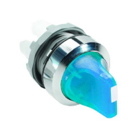 Переключатель M2SS2-21L (короткая ручка) синий 2-х позиционный с подсветкой с фиксацией ABB