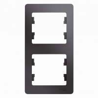 Рамка 2-постовая вертикальная Systeme Electric Glossa Графит