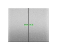 Клавиша 2-ая c линзами точечной подсветки/индикации Legrand Galea Life Алюминий