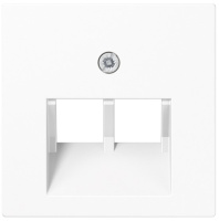 Накладка телефонной/комп (IAE/UAE) розетки 2-ой наклонной Jung Белый