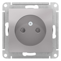 Розетка без заземления со шторками 16A механизм Schneider Electric AtlasDesign Алюминий