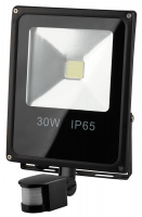 Прожектор светодиодный 183х65мм 30Вт IP65 6500К сенсор Черный Эра Стандарт