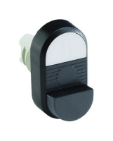 Кнопка двойная MPD18-11B белая/черная-выступающая непрозрачная черная-выступающая линза с текстом ON/OFF ABB 