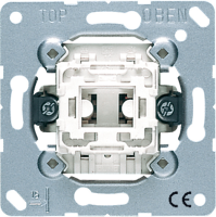 Механизм Выключатель кнопочный 1-клавишный 1НО-контакт с N-клеммой 10A Jung