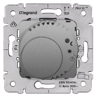 Термостат c LED-индикатором НЗ-контакт 8A cos φ=1 / 4A cos φ=0,6 Legrand Galea Life Алюминий