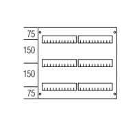 Пластрон с прорезями DIN150мм 450х500мм, 3ряда ABB