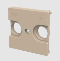 Накладка TV-FM розетки 2 мод ABB NIE Zenit Шампань N2250.8 CV