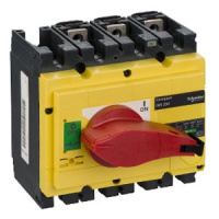 Выключатель-разъединитель, монтаж на плате 3P / с красной рукояткой Schneder Electrc nterpact NS250