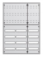 Шкаф с дверцей в нишу 1134x810x120, DIN125мм-7рядов/144(252)мод, IP31 / 30116 ABB U