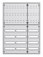 Шкаф с дверцей в нишу 1134x810x120, DIN125мм-7рядов/144(252)мод, IP31 / 30116 ABB U